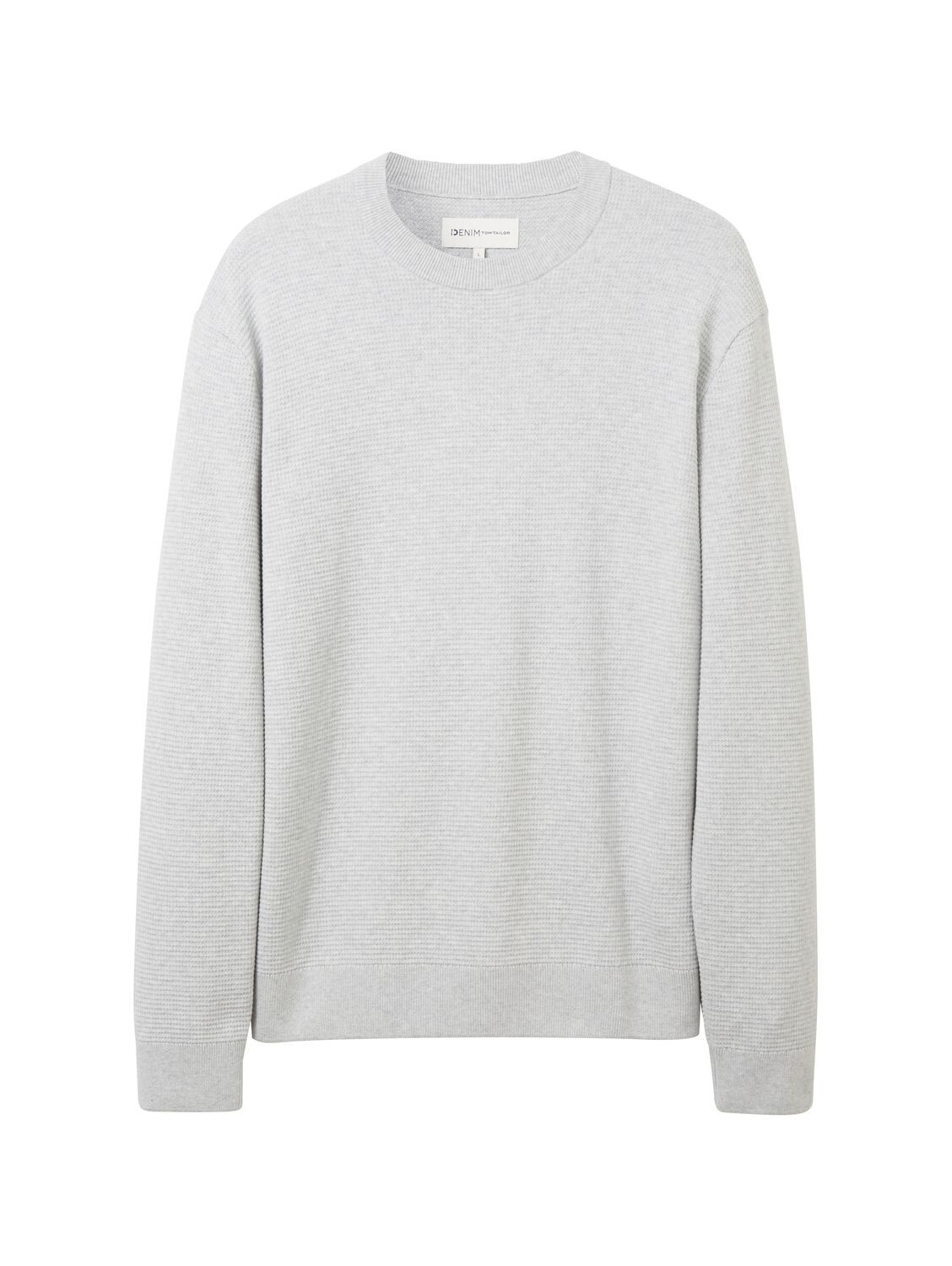 

Пуловер TOM TAILOR Denim STRUCTURED BASIC, серый