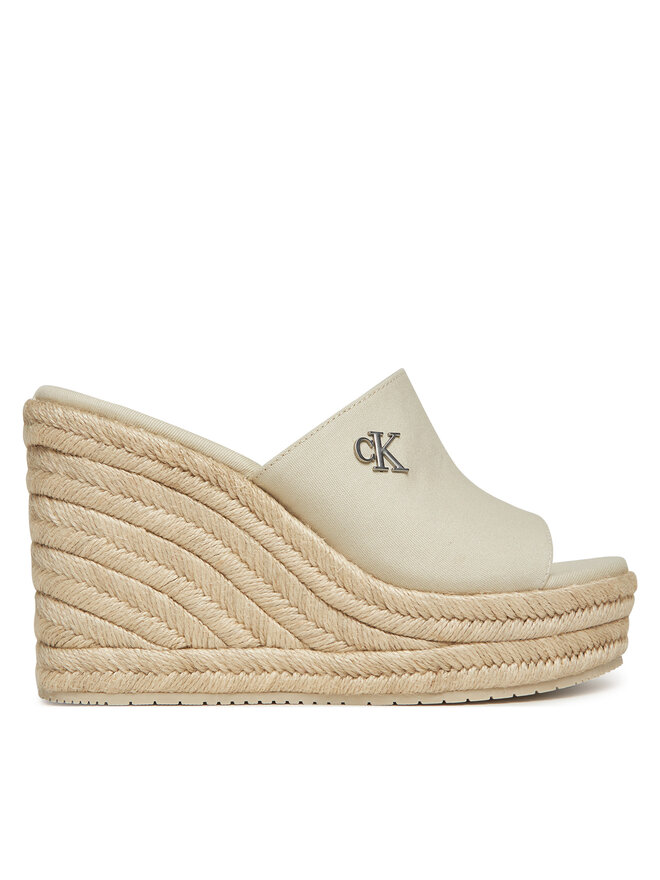 Эспадрильи Wedge Rope Slide Mg YW0YW01699 Calvin Klein Jeans, экрю