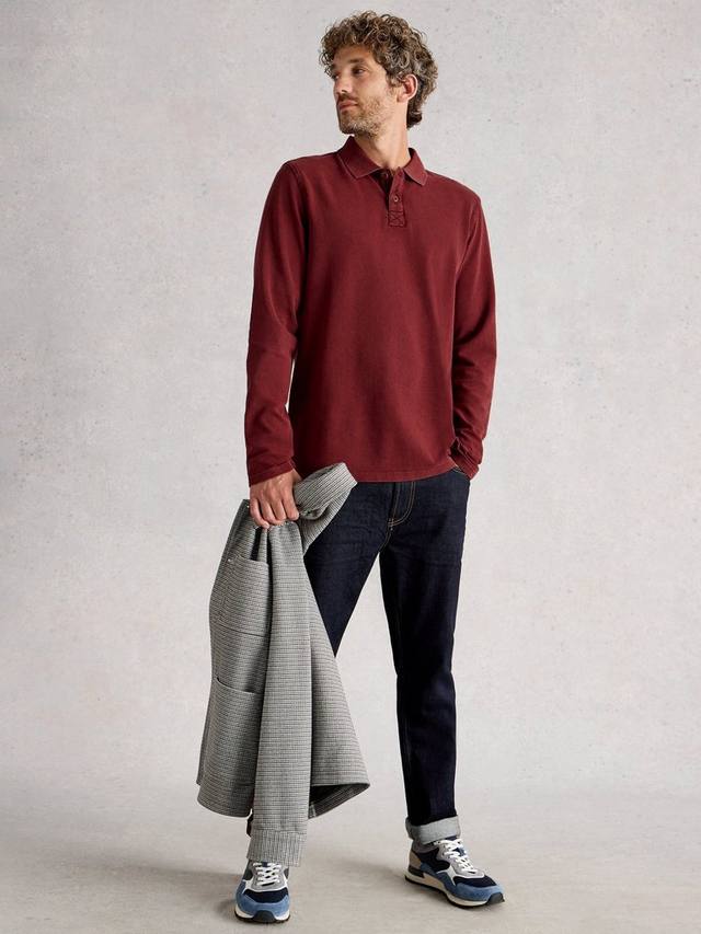 

Хлопковая поло с длинным рукавом White Stuff