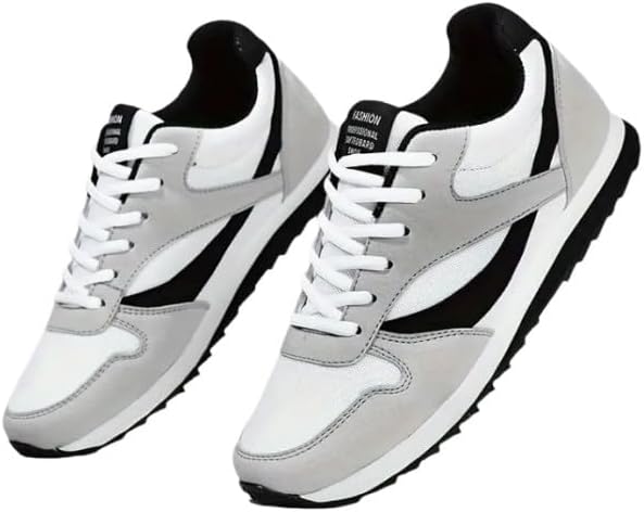 

Мужские удобные повседневные кроссовки больших размеров, однотонные, с нескользящей подошвой, для бега на открытом воздухе, на шнуровке, спортивные, подходят для всех сезонов Azttoztto, серый