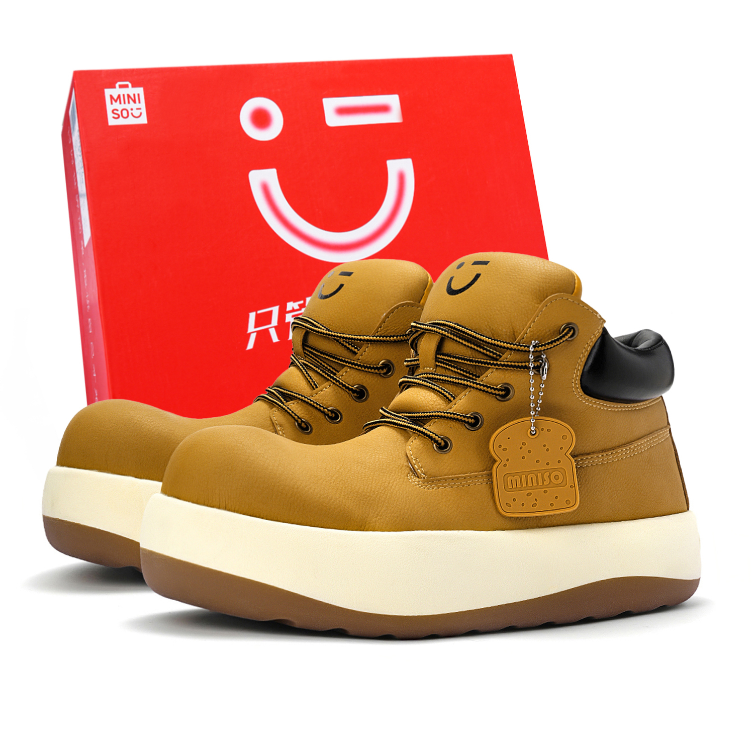 

MINISO Мид-топ кеды унисекс черные хаки, цвет Khaki