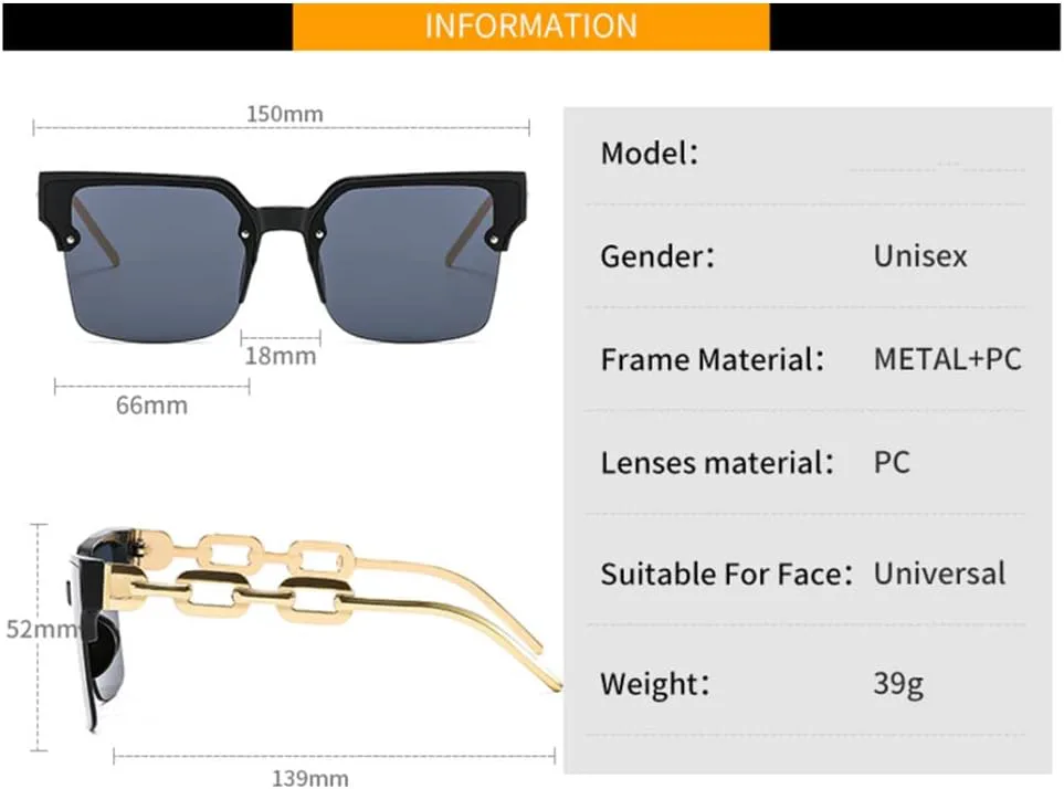 

Женские солнцезащитные очки с массивной металлической цепочкой для очков, женские солнцезащитные очки с защитой от УФ-излучения UV400 LANGSER, White Gray