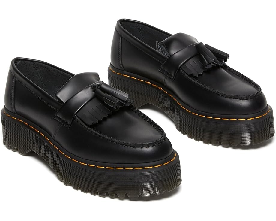 

Лоферы Dr. Martens Adrian Quad Leather Platform Loafers, цвет Black Smooth