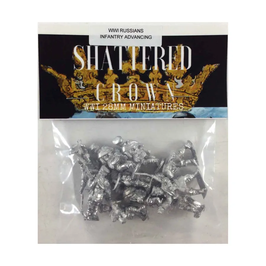 

Русская пехота наступает, WWI Shattered Crown Miniatures - Russian (28mm)
