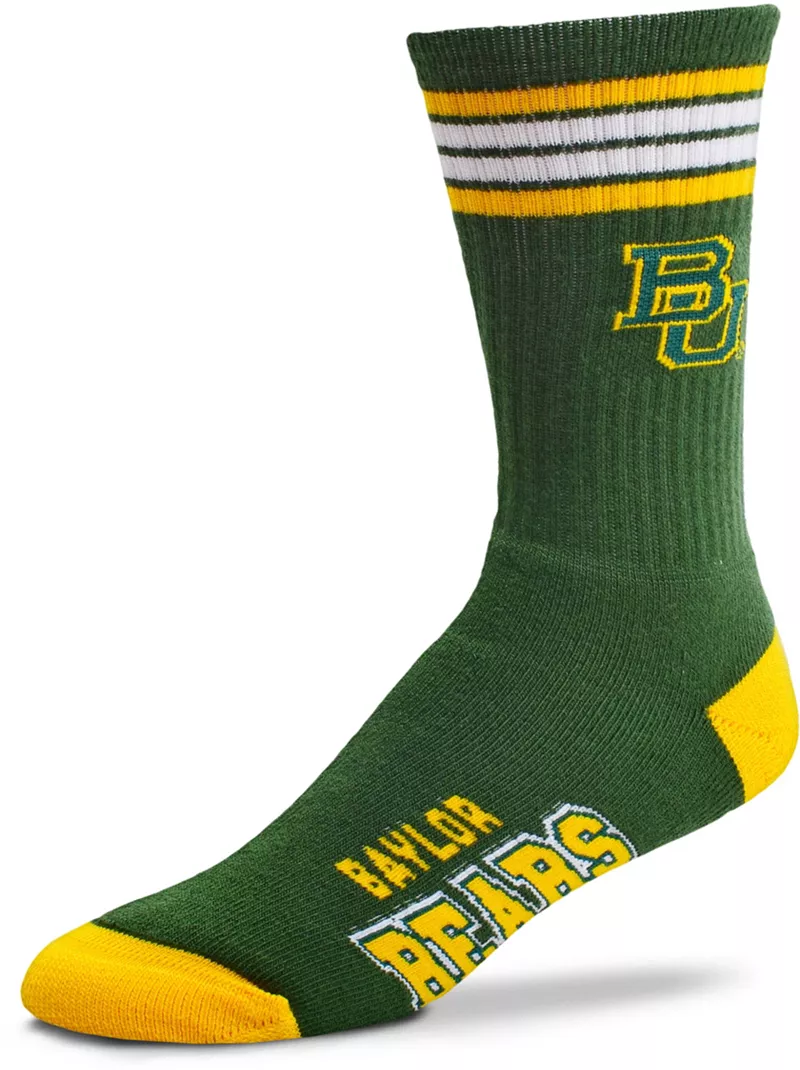 

Носки Deuce Crew с 4 полосками для босых ног Baylor Bears For Bare Feet