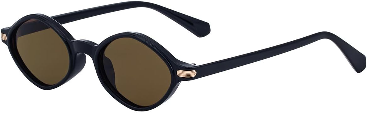 

Эллиптические солнцезащитные очки в тонкой оправе для мужчин и женщин, европейский и американский стиль, защита от УФ-излучения UV400 для использования на открытом воздухе Generic, C2