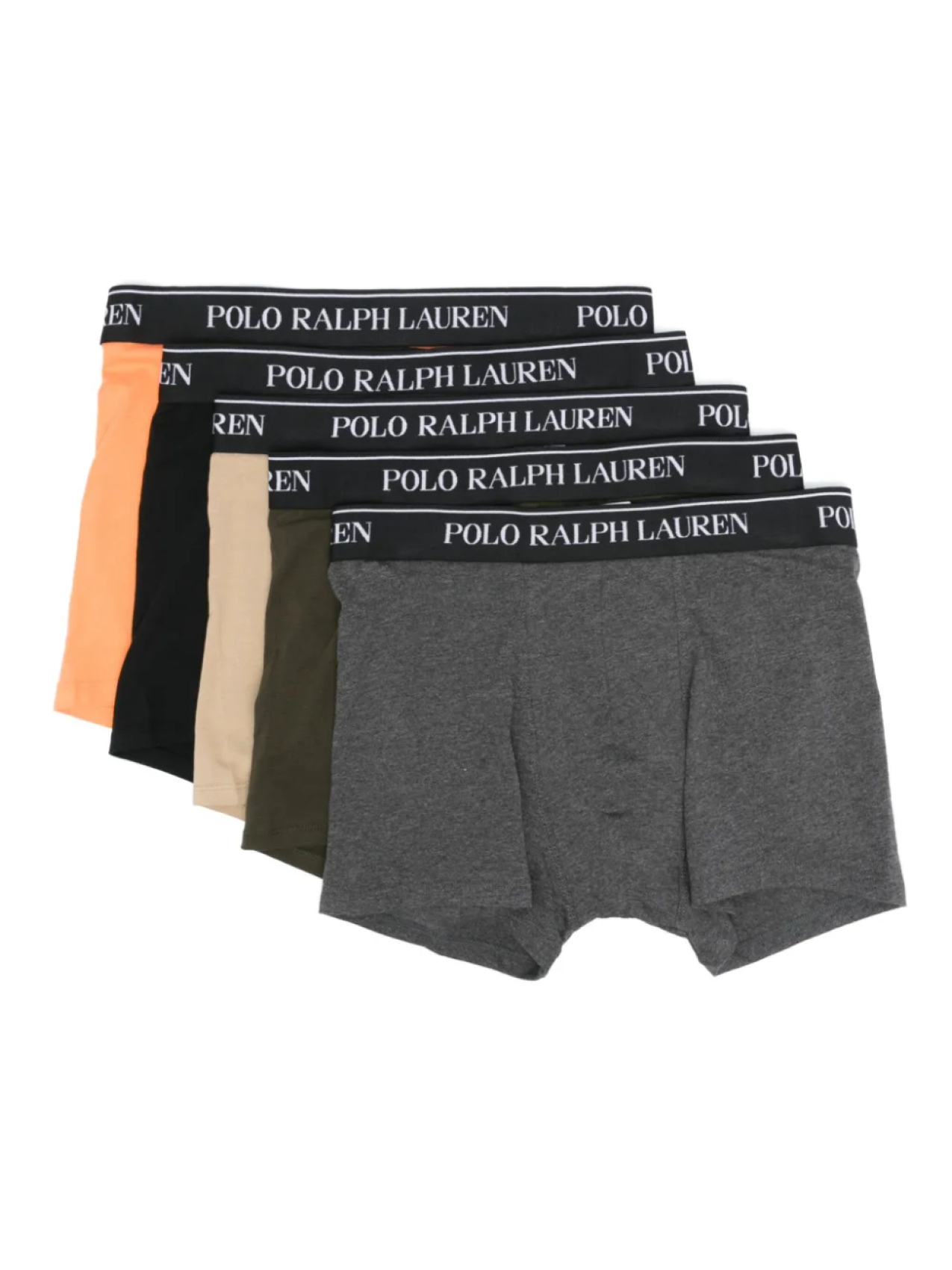 

Боксеры с логотипом на поясе (упаковка из пяти пар) Polo Ralph Lauren, серый