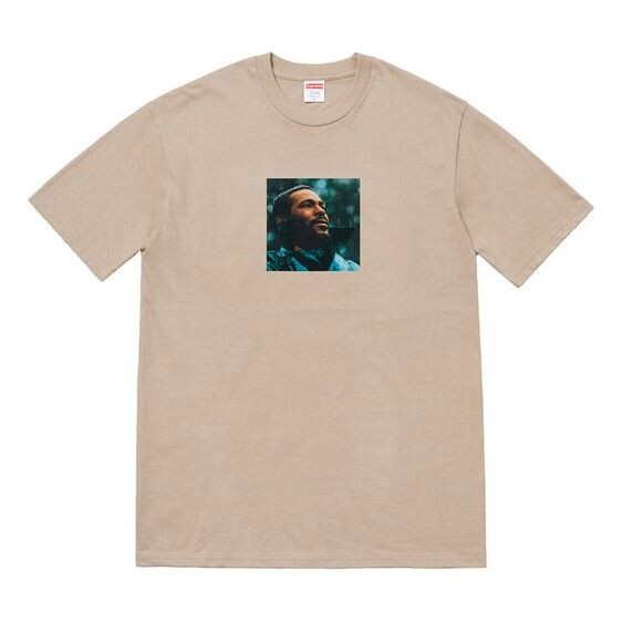 

Футболка fw18 marvin gaye tee clay character printing short sleeve khaki Supreme, хаки