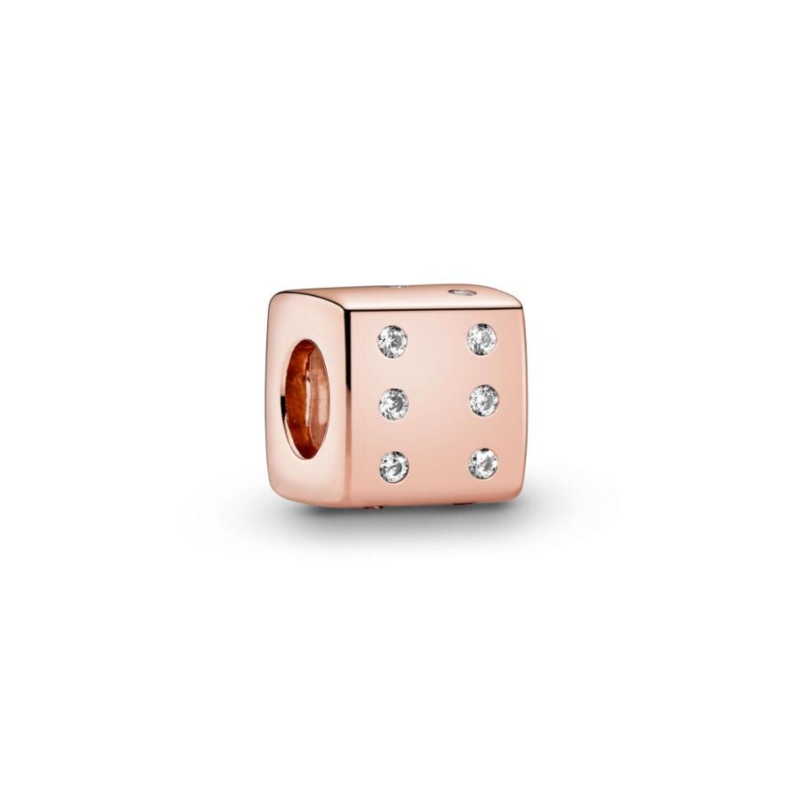 

Шарм Sparkling Dice Pandora, покрытие - розовое золото
