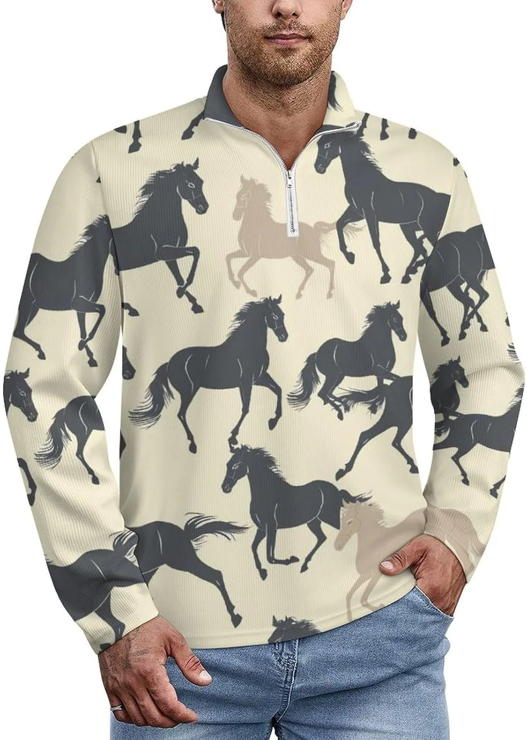 

Zakqeik Zebra Print мужская толстовка на молнии легкая с длинным рукавом и воротником-стойкой