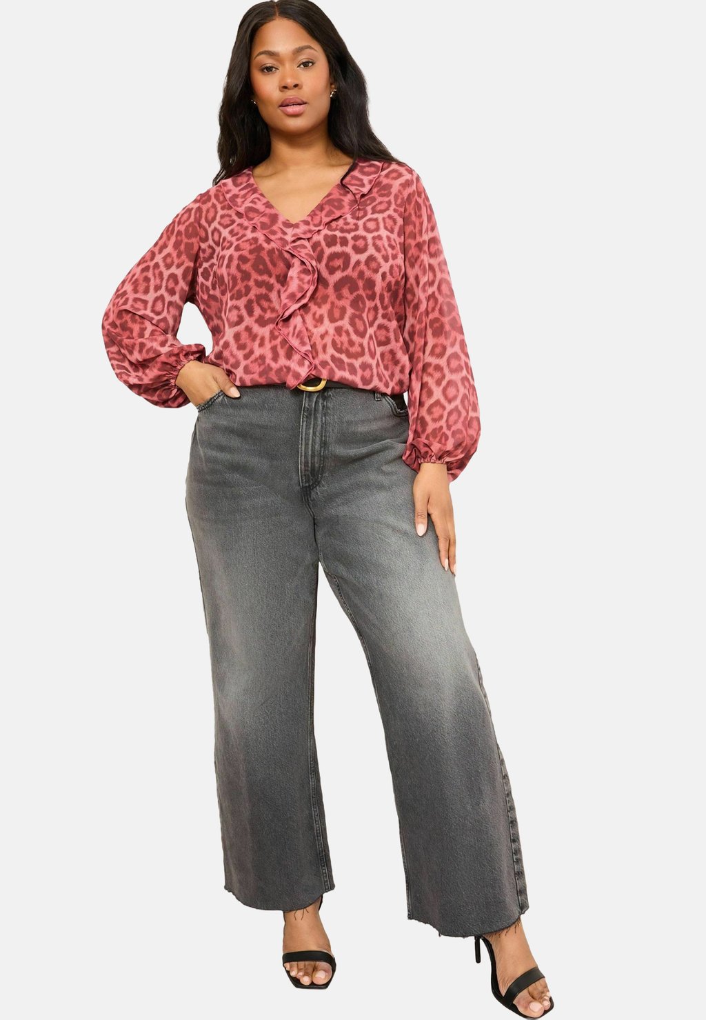 

Блуза PLUS SIZE FIT - LONG SLEEVE RUFFLE Friends Like These, красный
