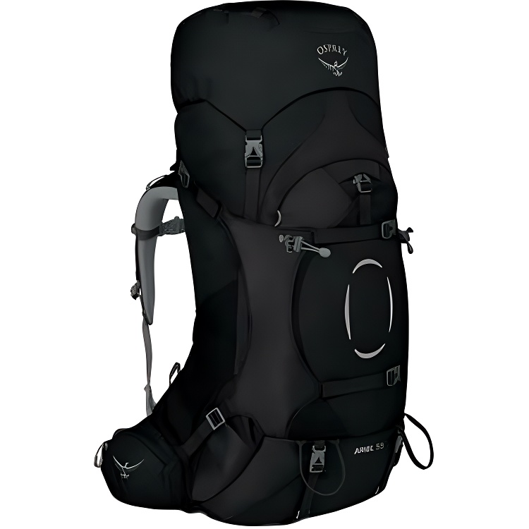 

OSPREY 55-литровый 65-литровый походный рюкзак из нейлона разноцветный женский, Black