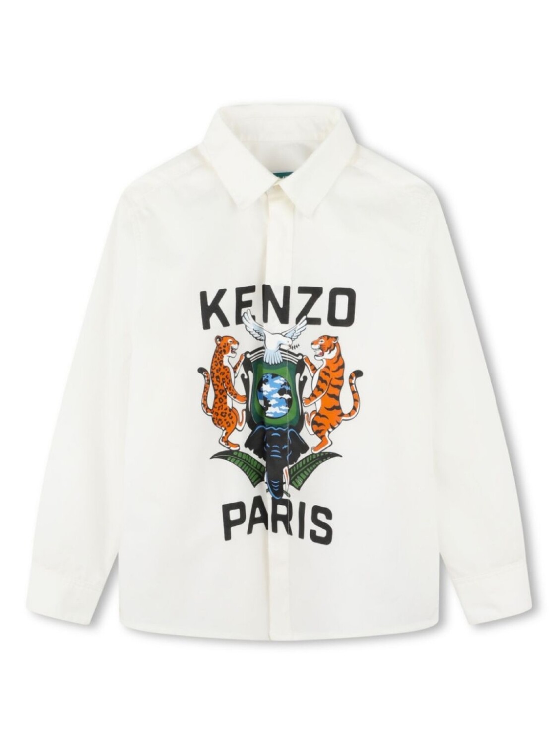 

Kenzo Kids рубашка с графичным принтом, белый