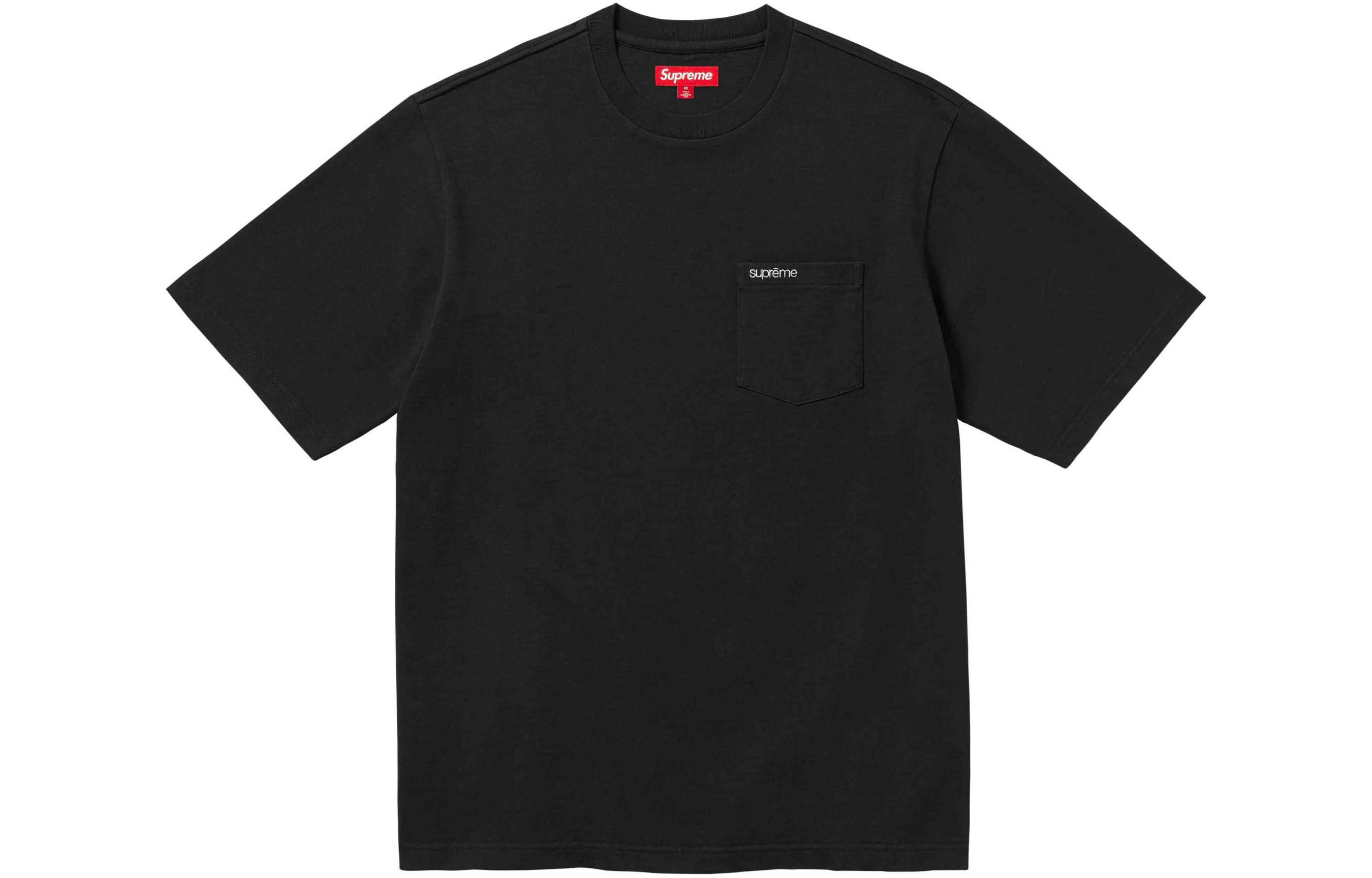 

Весна-Лето Карманная Футболка SS24 Supreme, Морской Синий