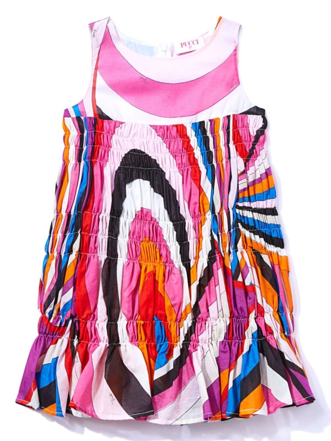 

PUCCI Junior платье с принтом «Ирида» и сборками, розовый