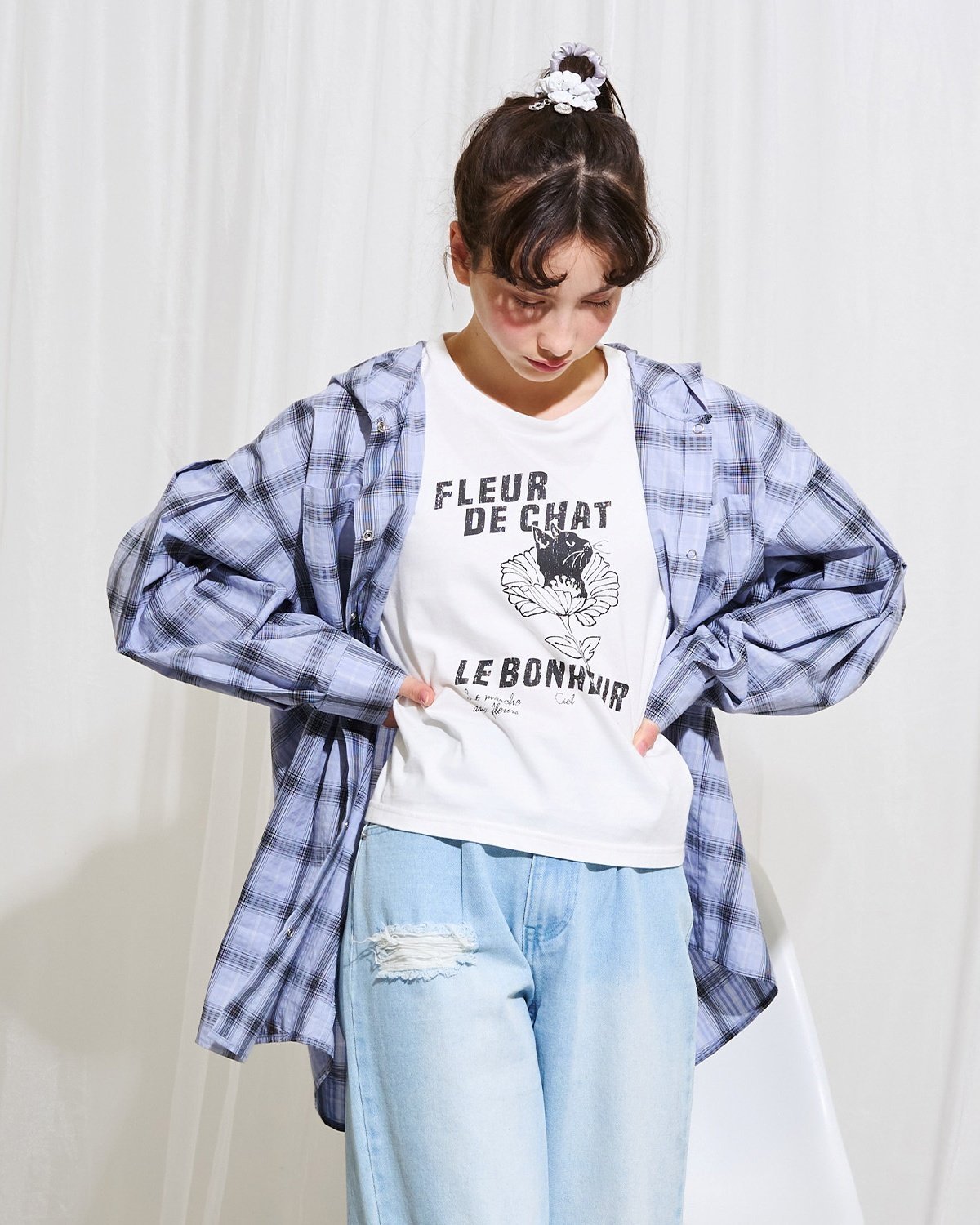 Комплект из толстовки с капюшоном и внутренней футболки POM PONETTE AMI, Lilac