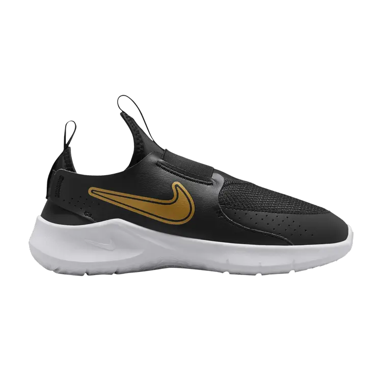 

Кроссовки Nike Flex Runner 3 GS 'Black Metallic Gold', черный