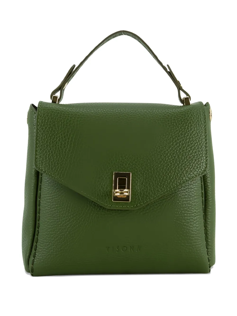 

Сумка-сэтчел из кожи с поворотным замком Visona`, зеленый