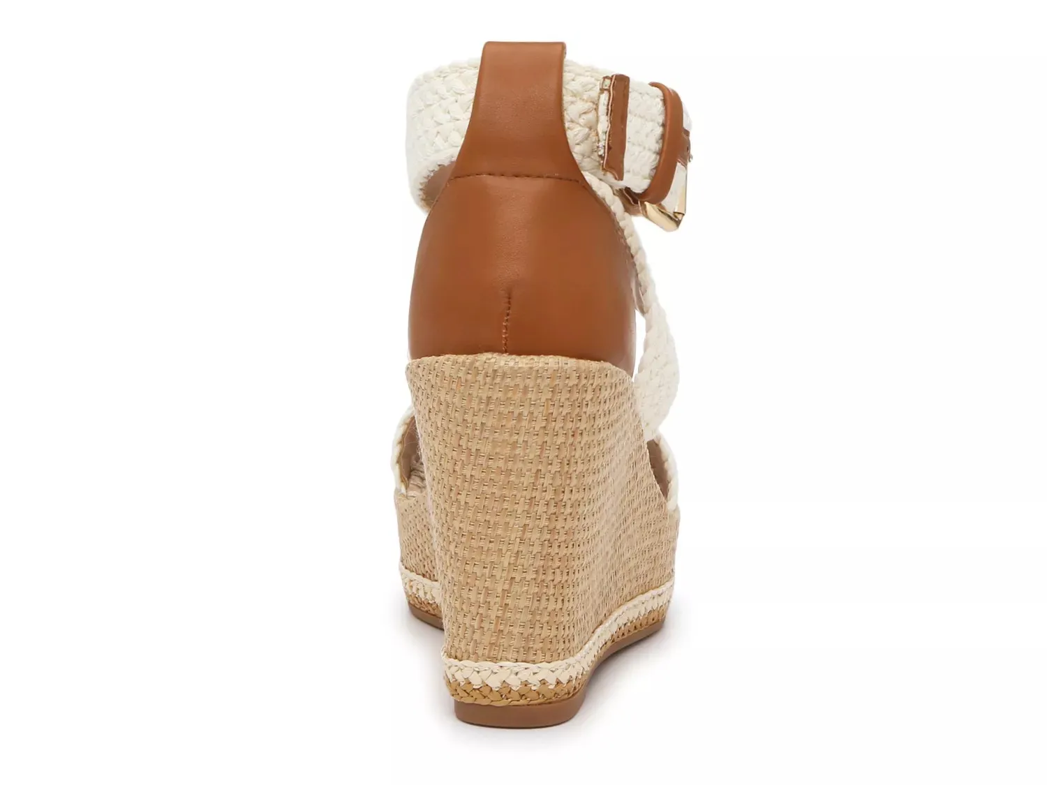 Босоножки Steve Madden Cali на танкетке, натуральный коричневый/белый — фото 4