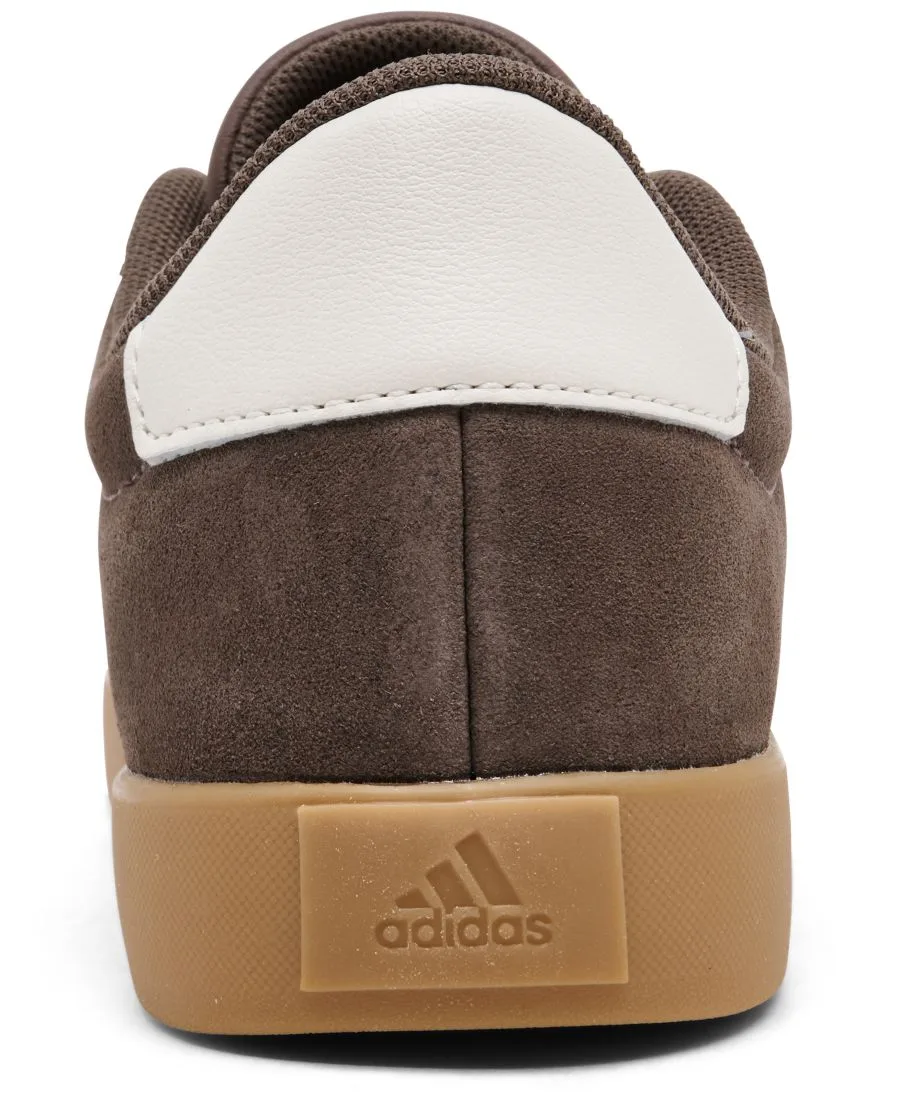 Детские повседневные кроссовки VL Court 3.0 от Finish Line Adidas, earth strata, белый — фото 4