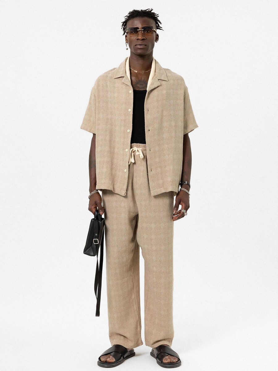 

Рубашка с широкими штанинами и застежкой на пуговицы VAMOS CLO, темно-бежевый