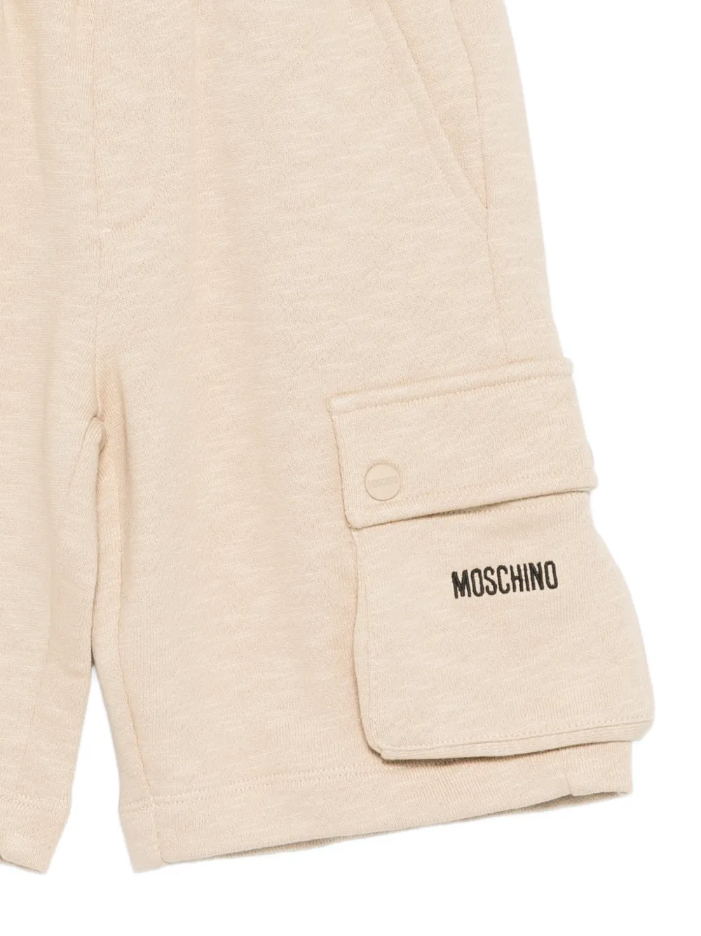 Шорты на эластичном поясе Moschino Kids, бежевый — фото 3
