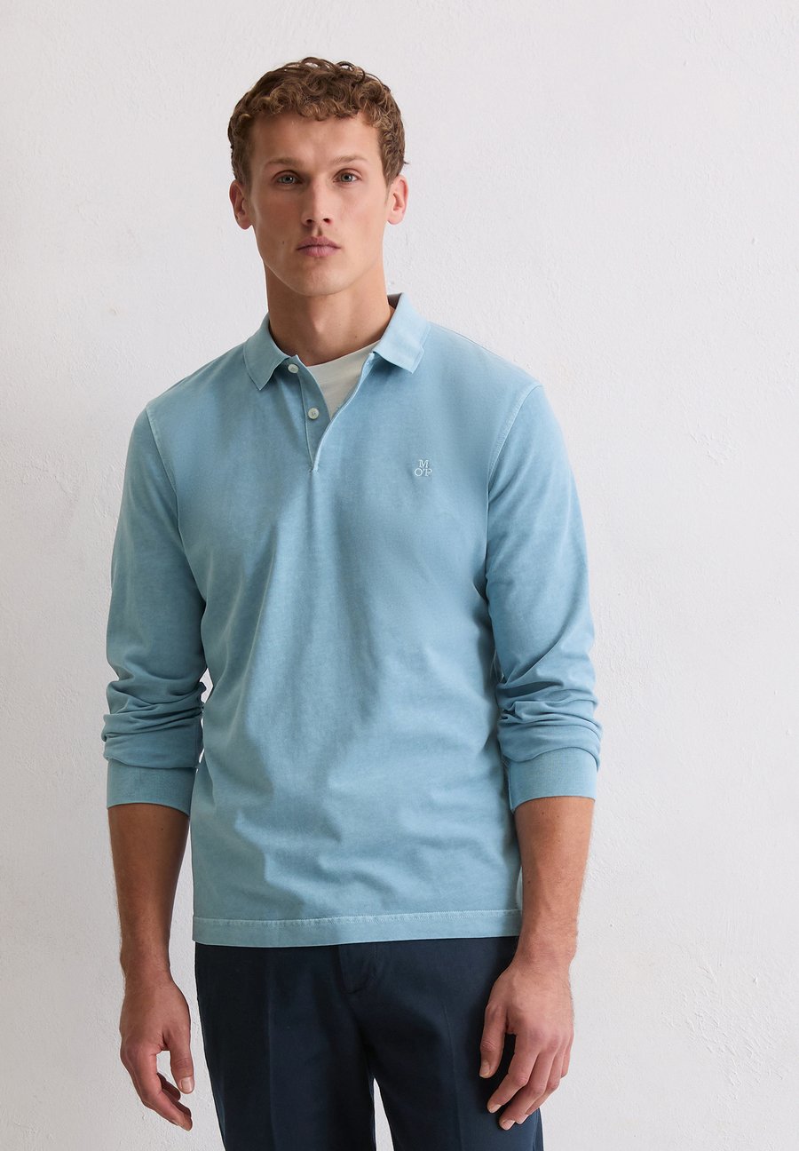 

Поло Marc O'Polo COLLAR DETAILS EMBROIDERY, Blue Dawn/Light Blue