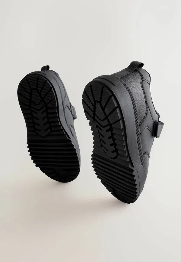 Туфли школьные Regular fit, Next, водонепроницаемые, на липучке и эластичной шнуровке, черный — фото 4