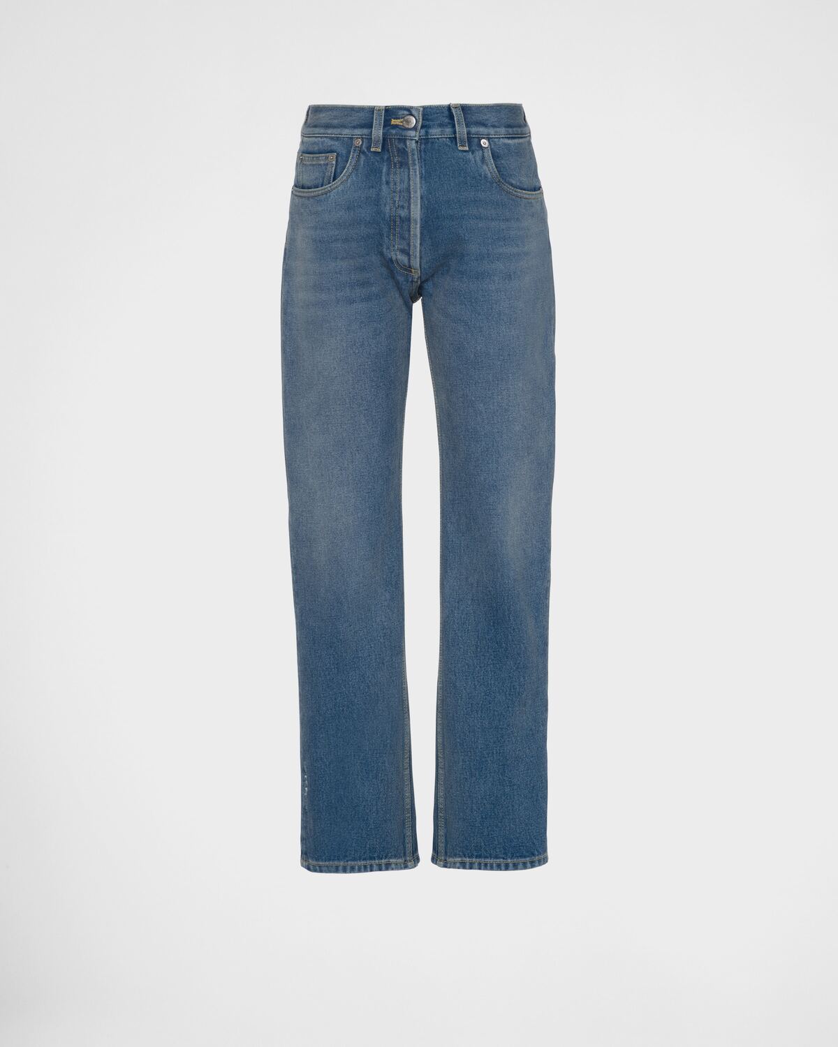 

Джинсы из органического денима с пятью карманами Prada, синий