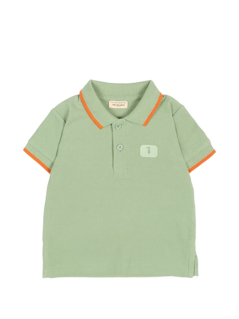 Рубашка-поло с коротким рукавом Trussardi Junior, зеленый