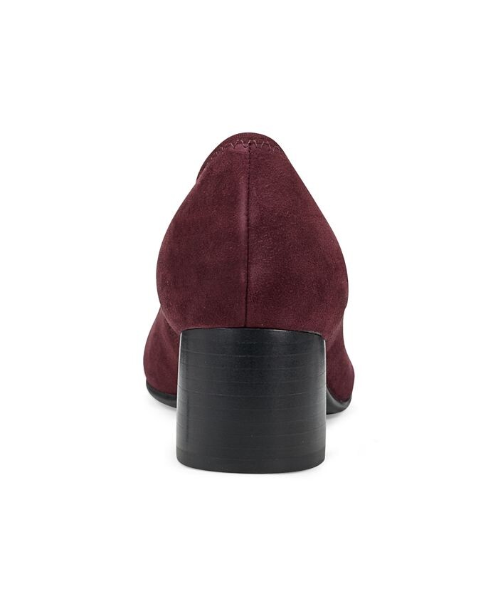 Женские балетки без шнуровки Rellia с миндалевидным носком Earth, цвет Dark Red Suede — фото 2