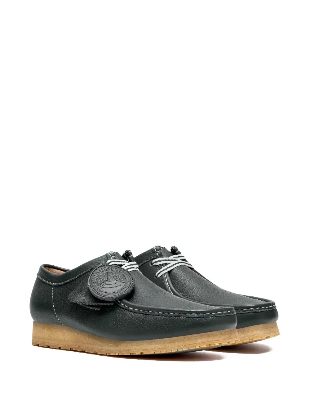 Кожаные ботинки Wallabee для пустыни Clarks Originals, зеленый — фото 2