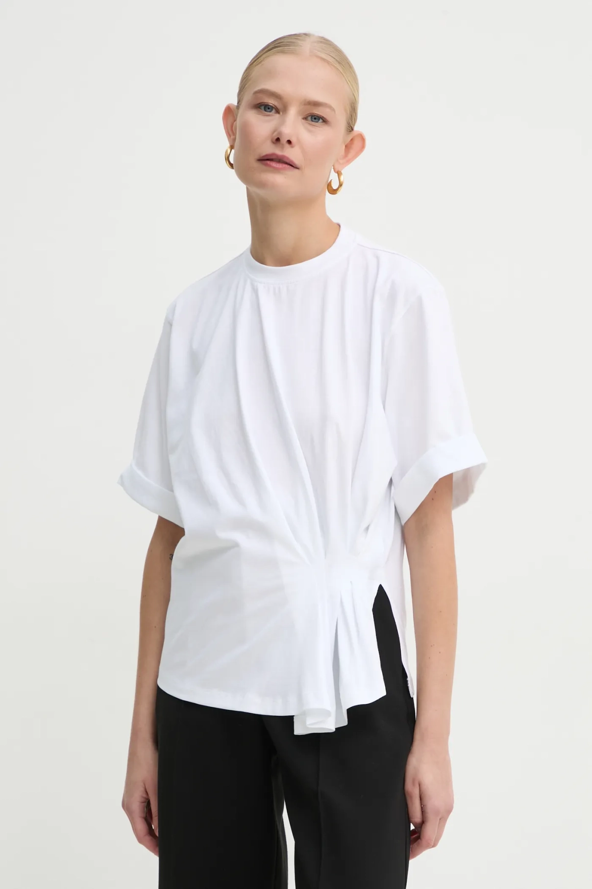 

Хлопковая футболка Victoria Beckham, белый