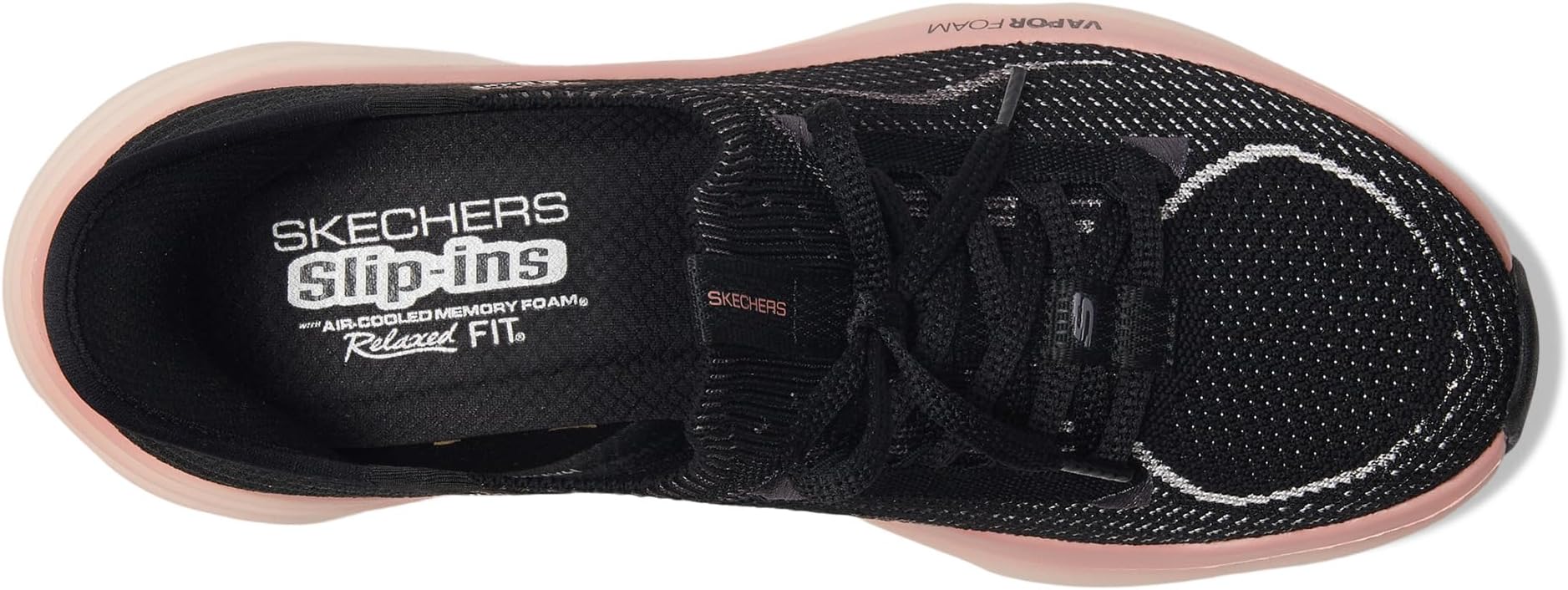 Кроссовки SKECHERS Women's D'Lux Vapor Hands Free Slip-INS, Black — фото 2