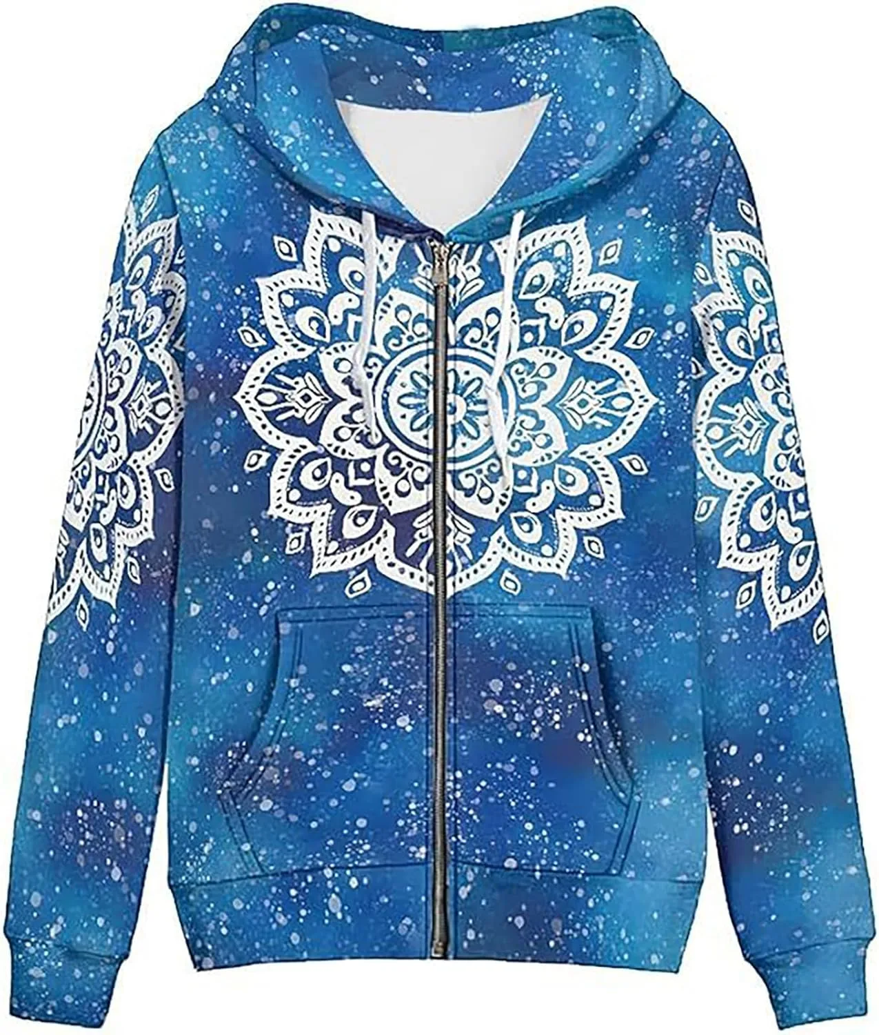 

Мужская повседневная худи кардиган на молнии с принтом звездного неба