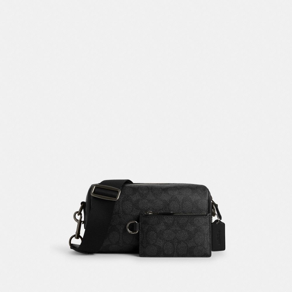 

Сумка через плечо Axel COACH, цвет gunmetal/charcoal/black