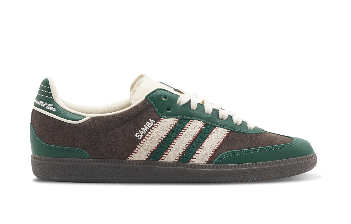 Кроссовки для скейтбординга adidas originals Samba унисекс, Серый/КоричневыйСерый/Коричневый — фото 2