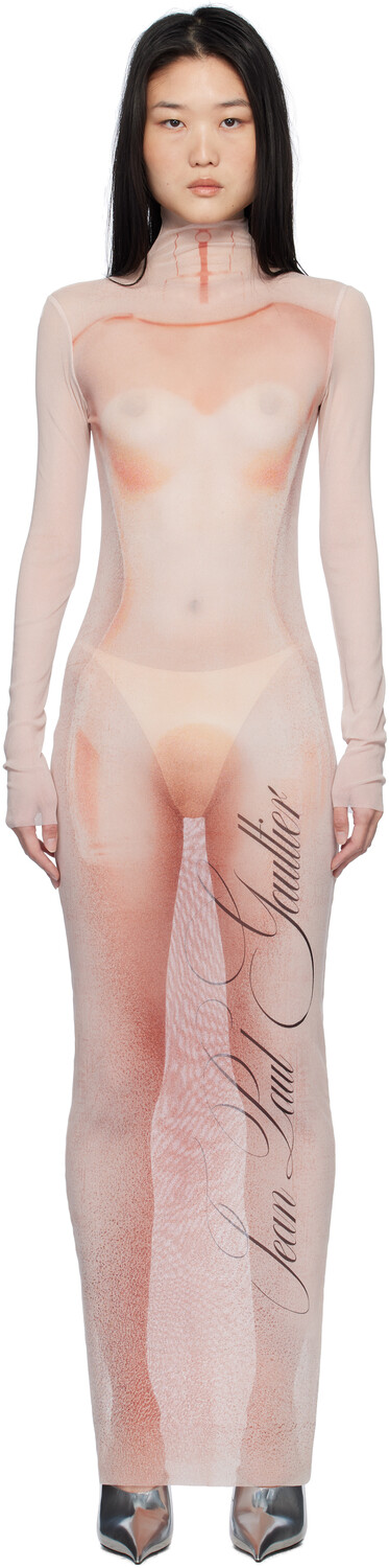 

Розовое платье макси e Classique Jean Paul Gaultier