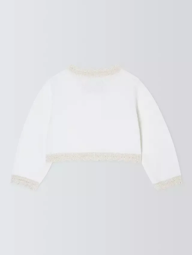 Детский крестильный кардиган, белый John Lewis Heirloom Collection — фото 2