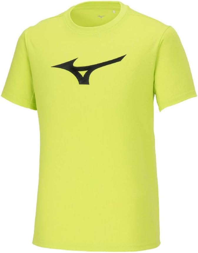 

Спортивная футболка Mizuno 32MAA155 с коротким рукавом, крупным логотипом, влагоотводящая, быстросохнущая, зеленый/салатовый