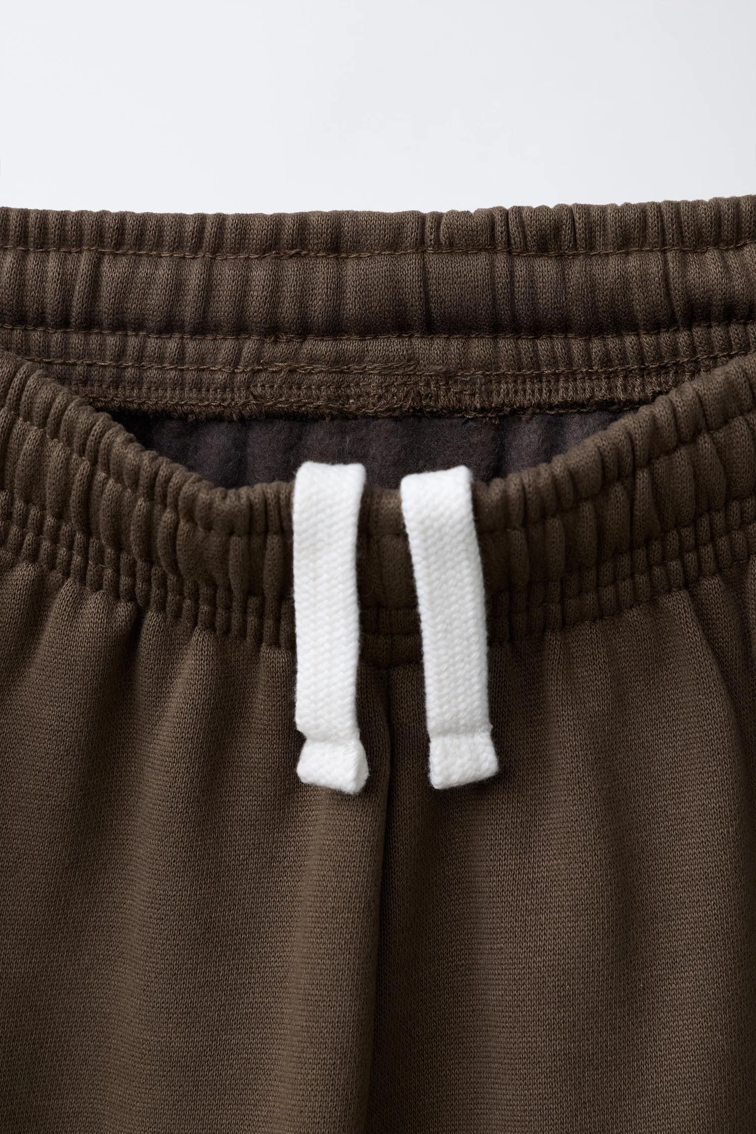 Спортивные штаны с текстовым принтом Zara, коричневый — фото 3
