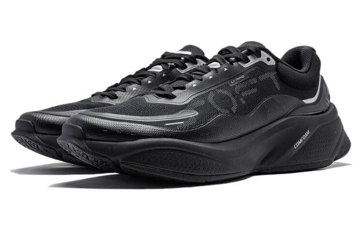 Кроссовки LINING Soft Lifestyle Shoes Men Low-top Black, черный — фото 3