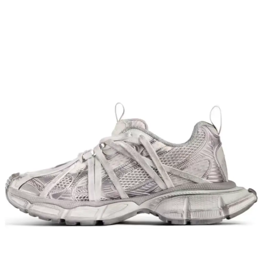 Кроссовки (WMNS) Balenciaga 3XL Extreme Laces Sneakers 'Silver', серебряный