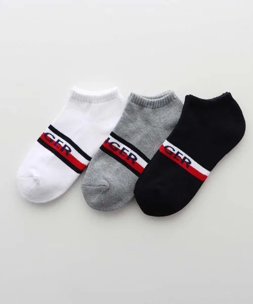 [Комплект из 3 пар] Мужские и женские носки TOMMY HILFIGER из органического хлопка с махровой подошвой и логотипом на передней части кроссовок 92554057