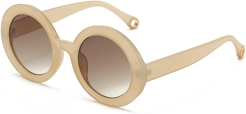 

Солнцезащитные очки MUTYNE Fashion с круглой оправой для женщин, разноцветные овальные солнцезащитные очки для мужчин, солнцезащитные очки UV400 в винтажном стиле, Milky Brown