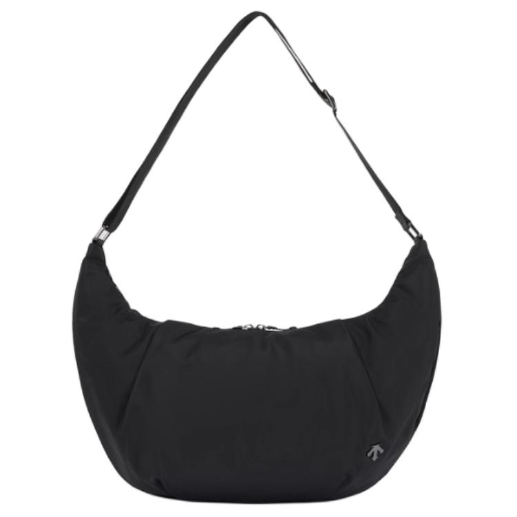 

DESCENTE Женская сумка-торба однотонная через плечо, Black