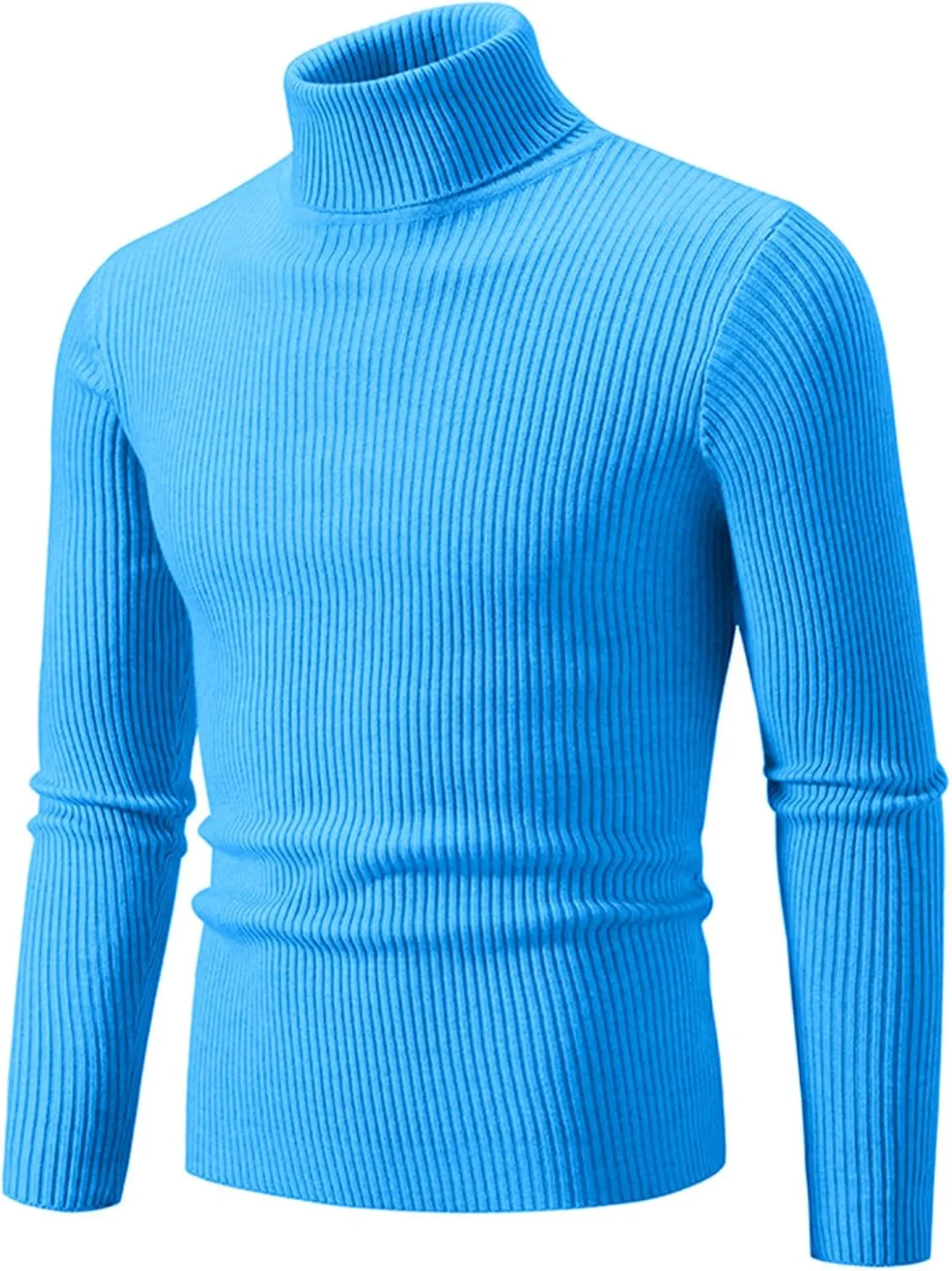 

Мужской вязаный водолазка Slim Fit свитер с длинным рукавом