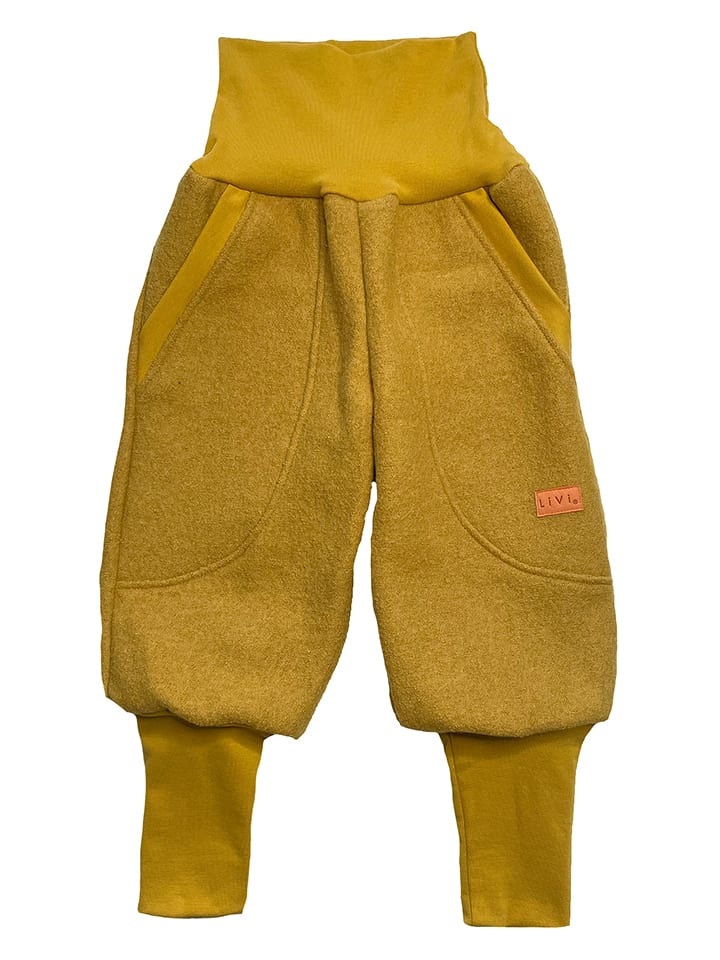 

LiVi Шерстяные спортивные штаны в горчичном цвете "Streetstyle mustard"