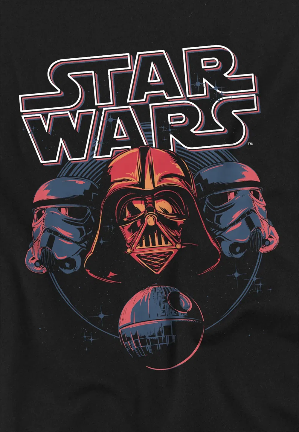 Футболка детская Star Wars с принтом Death Star Trio, черный — фото 2