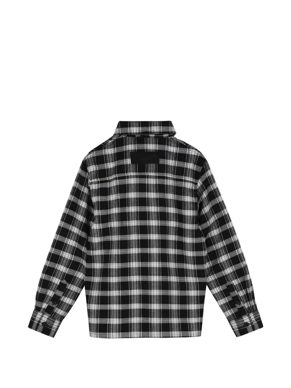 Рубашка в клетку с длинными рукавами Givenchy Kids, черный — фото 2